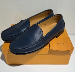 Edle Tod's Damen Mokassins Slipper Schuhe aus Leder 38,5 Blau - Bild 1 von 18