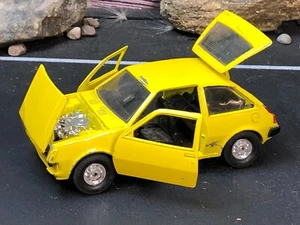 Imperfect 1:25 Diecast Unbranded YLLW MITSUBISHI COLT MIRAGE JAPAN No Box AS-IS - Picture 1 of 24
