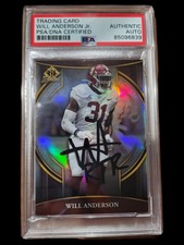 Signed Bowman University Will Anderson Alabama Invicta Rookie PSA Encapsulated 