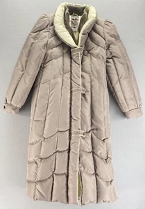 Vintage Water’s Edge Down Womens Puffer Jacket Long Coat Petite Small Gray 1/318 - Picture 1 of 21