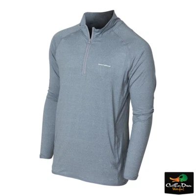 NEW BANDED CASUAL IN MOTION ACTIVE 1/4 ZIP SLATE - Image 1 of 2