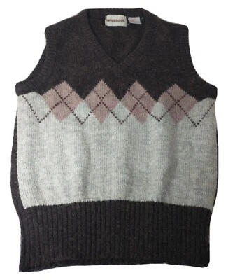 Chaleco Suéter de Lana McGregor De Colección Para Hombre Mediano Argyle Acrílico Gris De Colección Usado en Excelente Condición  Foto 1 de 4