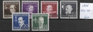 AUSTRIA @ 1936 Good Set Used Mi.632-37 Nice Priced @ Aus438 - Picture 1 of 1