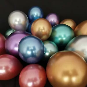 25 piezas Globos de látex de color metálico mixto de 12" Celebración Fiesta Boda Cumpleaños - Imagen 1 de 7