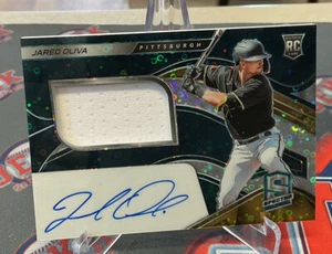 2021 Chronicles Spectra Jared Oliva Neon Blue Prizm Rookie Patch Auto RC #13/99 - Picture 1 of 1