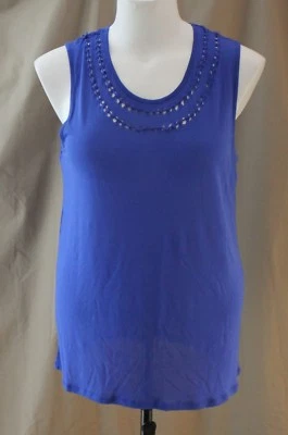 I Jeans by Buffalo, XL, Palace Blue Sleeveless Knit Top, New with Tags - Image 1 of 4