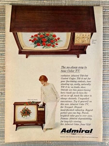 Admiral Newport LK6541 Tilt Out Tuning Color TV Television 1967 Vintage Print Ad - Picture 1 of 1
