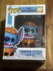 Funko Pop Vinyl - Lilo & Stitch - Pumpkin Stitch #1087 Halloween Exclusive - Picture 1 of 5