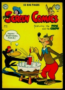 DC Comics Real SCREEN COMICS #29 The Fox And The Crow FN 6.0 - Picture 1 of 3