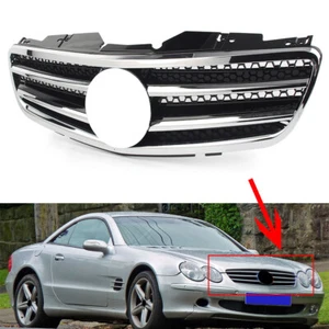 Fit Mercedes Benz R230 W230 2003-2006 SL500 SL600 Grille Grill 2 Fin Style - Picture 1 of 11