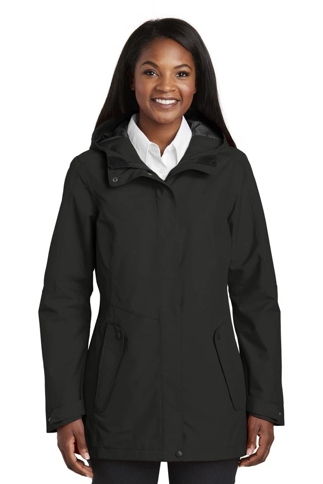 Chaqueta exterior colectiva impermeable de manga larga Port Authority para mujer L900 Foto 1 de 1