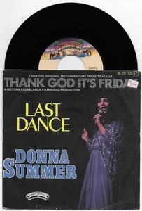 DONNA SUMMER LAST DANCE ORIGINAL SINGLE FROM FRANCE, UNIQUE PIC COVER - Picture 1 of 1