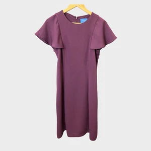 Simply Vera Vera Wang Womens Plum Flutter Sleeve Shift Dress Size 8 | Classic - Picture 1 of 10