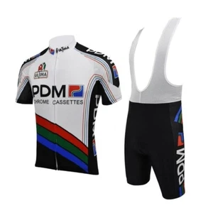 Retro PDM Cycling Short Sleeve Jersey Bib Shorts Suit Cycling Tops Cycling Shirt - Picture 1 of 8