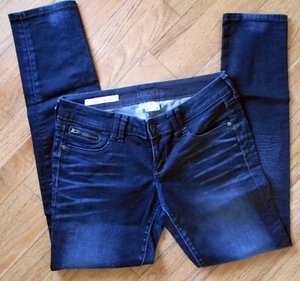 DECREE SUPER SKINNY DARK WHISKERED JEANS SZ 9 - Picture 1 of 7