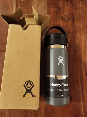 Hydro Flask Wide Mouth Bottle Stone Gray with Flex Sip Lid W16BCX010 16 oz 💖 - Image 1 of 4
