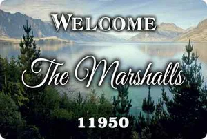 Willkommen in unserem Haus Schild / Hausschild Bergszene - Name und Hausnummer hinzufügen - Bild 1 von 1