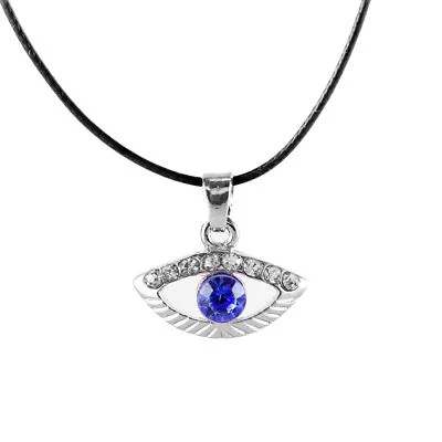 MA.CHICHA BLEU Collier contre MAUVAIS ŒIL AMULETTE CRYSTAL Bijoux Porte-Bonheur Kabbale