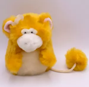 Vintage Commonwealth Plush Critter Orange Poof Ball tail Flower 9" Monkey 1999 - Picture 1 of 7