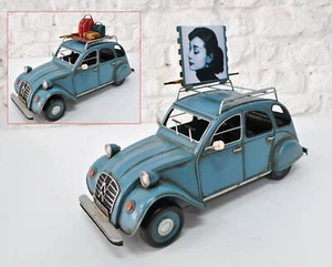 Hand Made Citroen 2CV Car Memorabilia Metal Tinplate Sculpture for Decorative - Picture 1 of 1