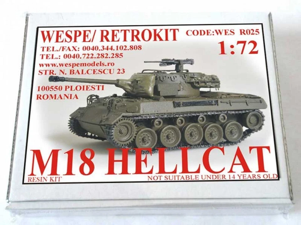 1:72 resin tank destroyer GMC M18 HELLCAT Wespe Models handmade resin kit 72109 - Image 1 of 1