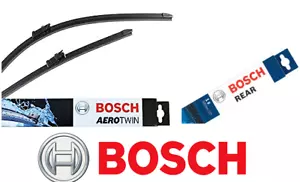 VW T-ROC Front and Rear Windscreen Wiper Blade Set 2017 On BOSCH AEROTWIN - Picture 1 of 9