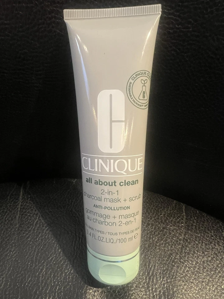 Clinique All About Clean 2-in-1 Charcoal Mask Scrub 3.4oz Womens Skincare