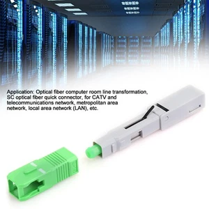 10pcs SC Fiber Optic Quick Connector SCAPC Embedded Fast Cold Joint Adapter For - Afbeelding 1 van 12