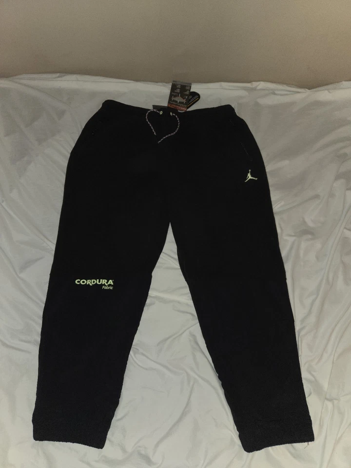 Nike Air Jordan Fleece Sweatpants Polartec 200 Series Cordura Men's BLK 3XL NWT - Image 1 of 4