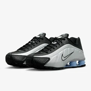 Nike Shox R4 Metallic Silver Black Psychic Blue HQ1988-004 Men's Size 10.5 New - Picture 1 of 8