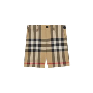 (Kids) Burberry Check Stretch Cotton Tailored Shorts Archive Beige - Picture 1 of 2