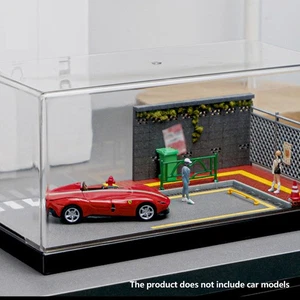 1/64 Car Model Parking Lot Toy Storage Rack Display Cabinet Miniature SceneHq - Picture 1 of 19