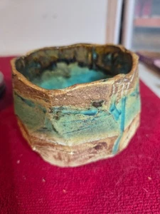 TAZA KURINUKI TALLADA A MANO DE 3,5" TALLADA EN UN BLOQUE SÓLIDO DE ARCILLA HALLAZGO PATRIMONIAL - Imagen 1 de 13