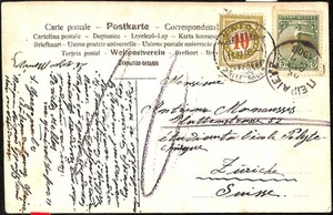 BK0118 - GREECE - POSTAL HISTORY - 1906 Olympics POSTCARD to SWITZERLAND Taxed! - Picture 1 of 1