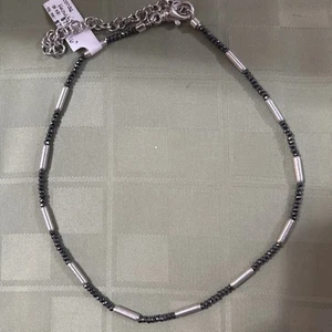 Bronzo Italia Bronze 16" Hämatit & Perlen Bahnhofskette in Silber - Bild 1 von 3