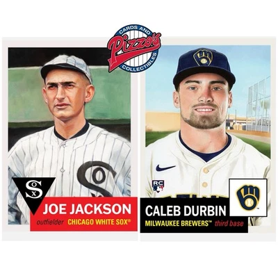 Topps MLB Living Set pacote com 2 cartas 880-881 Caleb Durbin RC Joe Jackson pré-venda - Imagem 1 de 3