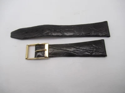 Correa de reloj Bulova Accutron negra vintage de 18 mm (GOMA) Foto 1 de 4