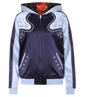 Chaqueta deportiva con capucha 100 % seda reversible Opening Ceremony talla S $575 Foto 1 de 3