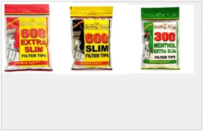 300 | 600 |1200 x ROLLING KING EXTRA & SCHLANK MENTHOL Zigarettenfilterspitzen wiederverschließbare Tasche - Bild 1 von 2