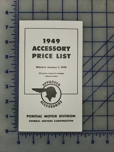 Folleto de accesorios Pontiac 1949 - Imagen 1 de 2