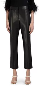 BCBGMAXAZRIA Women's Cropped Flare Leg Faux Leather Pants Retail Size 2 - Picture 1 of 6