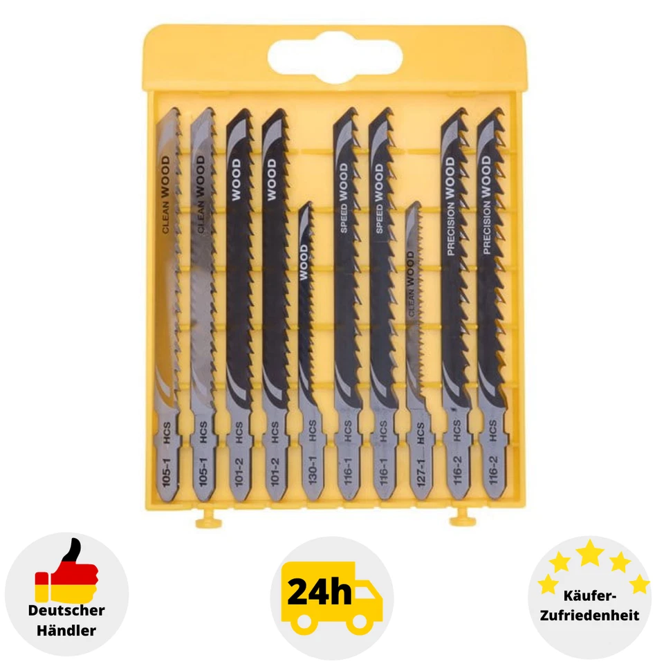 Dewalt DT2290 Stichsägblätter Set 10-teilig für Holz Sägeblatt Satz  - Bild 1 von 2