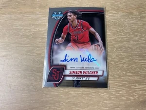 2024-25 Bowman University Chrome Basketball Simeon Wilcher Auto #71 St. John's - Picture 1 of 2