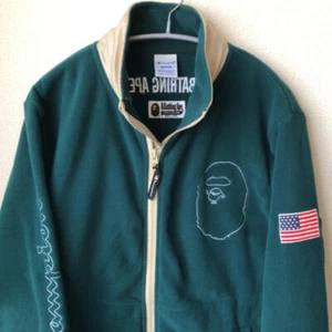 Used BAPE Men’s Jacket M A Polartec Zip Rare Ape Authentic - Picture 1 of 4