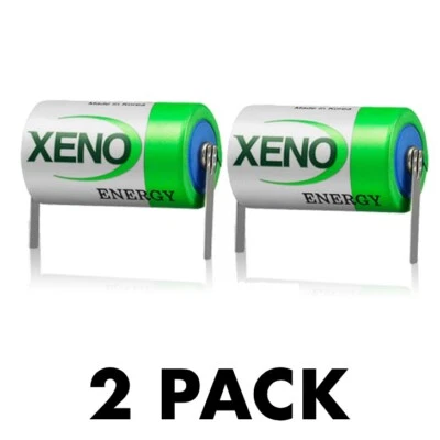 2 PACK - Xeno XL-050F 3.6V 1/2 AA 1.2Ah Lithium Battery with Tabs *FOR SLOTS* - Image 1 of 4