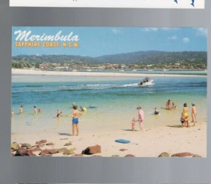 UNUSED VINTAGE POSTCARD ,MERIMBULA , SAPPHIRE COAST , NSW , BEACH - Picture 1 of 1