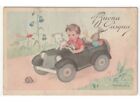 1943 Child Automobili Snail Dog Egg By Easter Card Baby D' Epoca