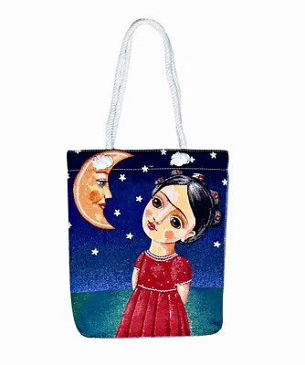 Bolso de hombro 100% algodón diseño Frida (no impreso) Foto 1 de 4