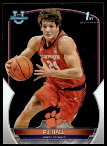 2022-23 Bowman Chrome University PJ Hall tarjeta de radiocontrol Clemson Tigers #19 - Imagen 1 de 2