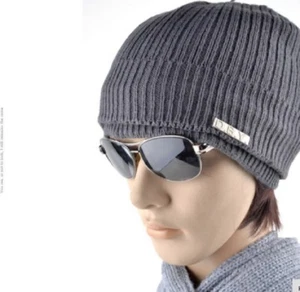 Berretto invernale caldo casual velluto lavorato a maglia lana berretti cappelli teschi per uomo - Foto 1 di 13